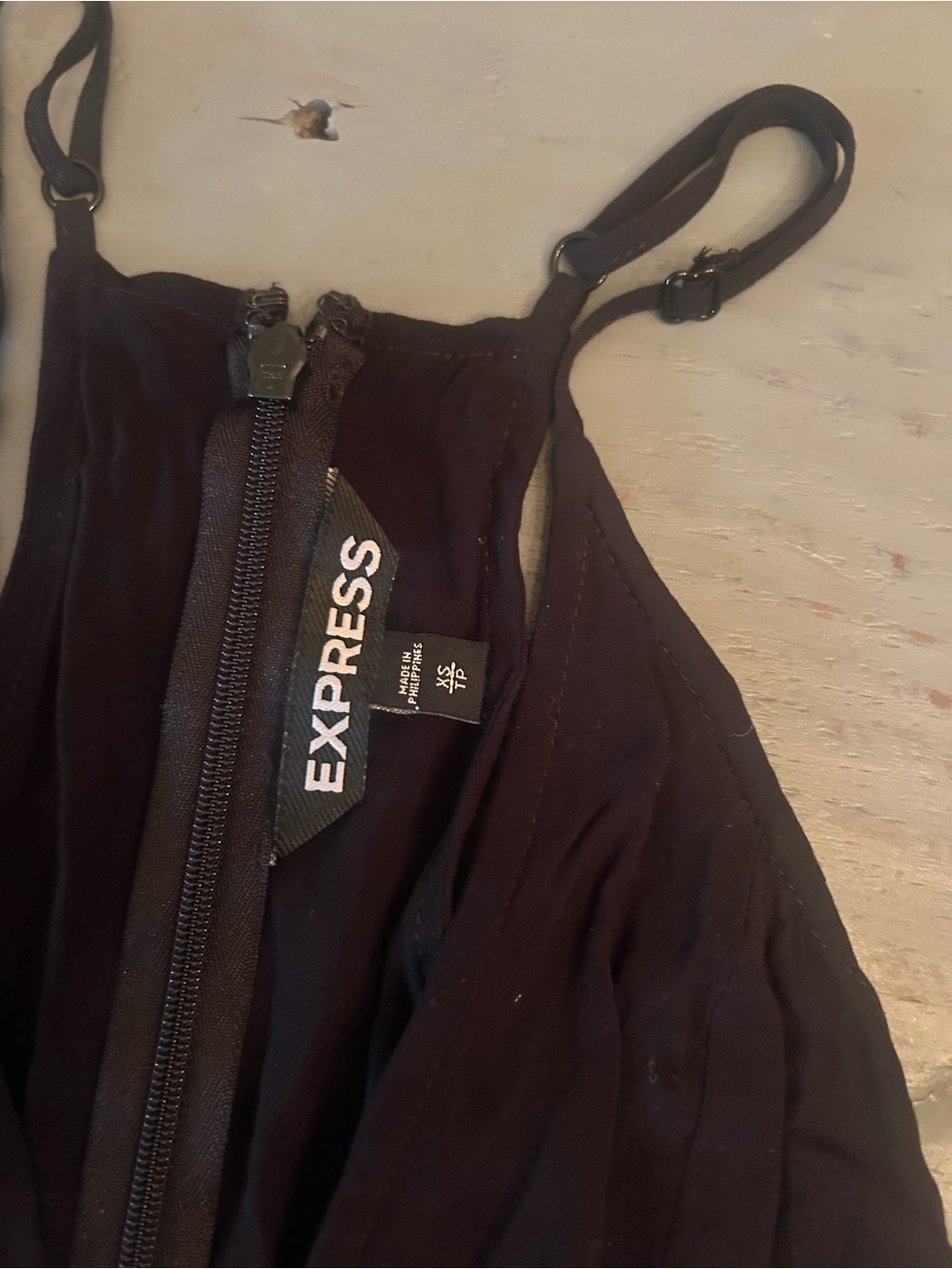Express Black High-Low Halter Ruffle top - Picture 2 of 3